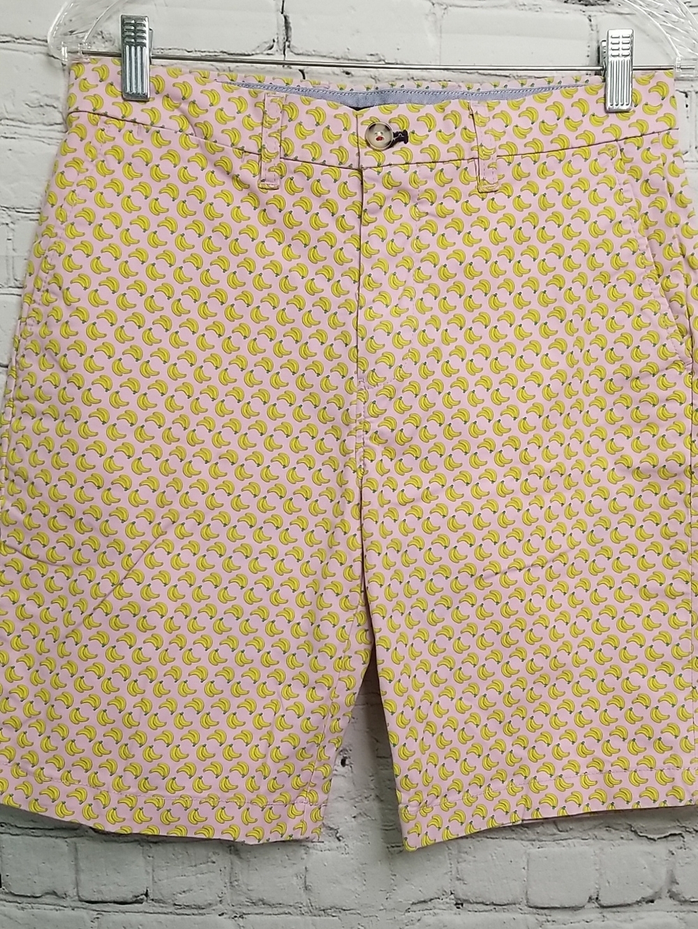 Tommy Hilfiger Mens Banana Print Shorts Pink Size Large